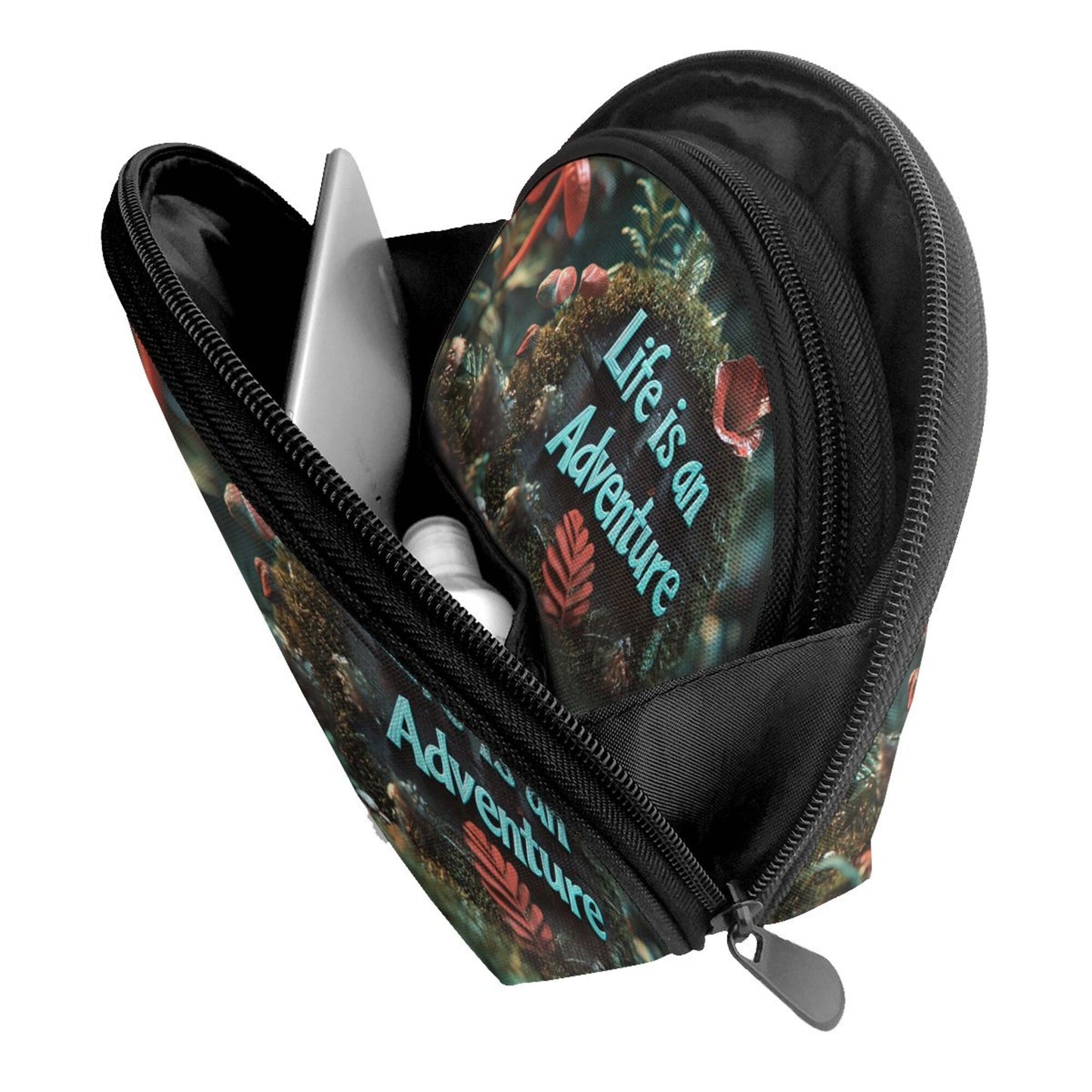 Forest Adventure-Themed Cosmetic Bag Set|Portable Travel Makeup Pouches – "Life is an Adventure"