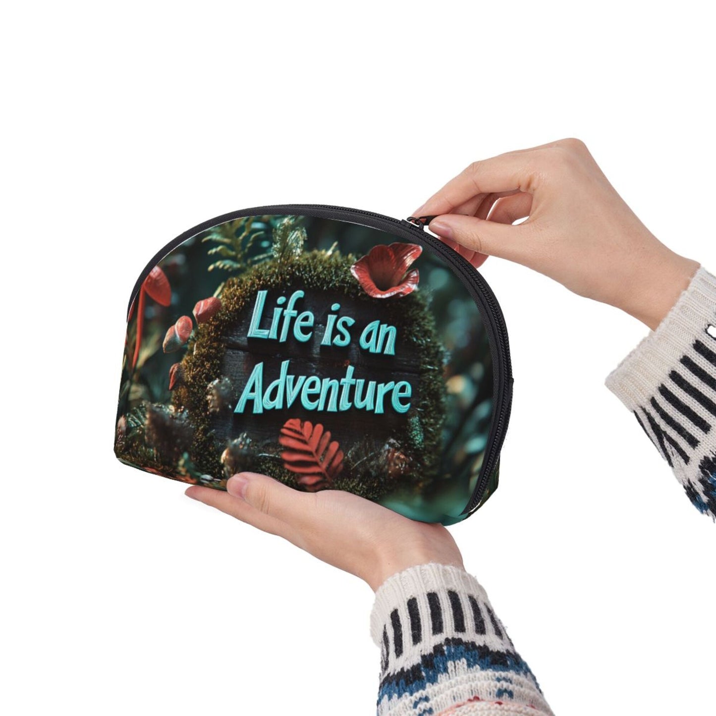 Forest Adventure-Themed Cosmetic Bag Set|Portable Travel Makeup Pouches – "Life is an Adventure"