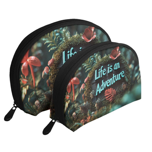Forest Adventure-Themed Cosmetic Bag Set｜Portable Travel Makeup Pouches – "Life is an Adventure"