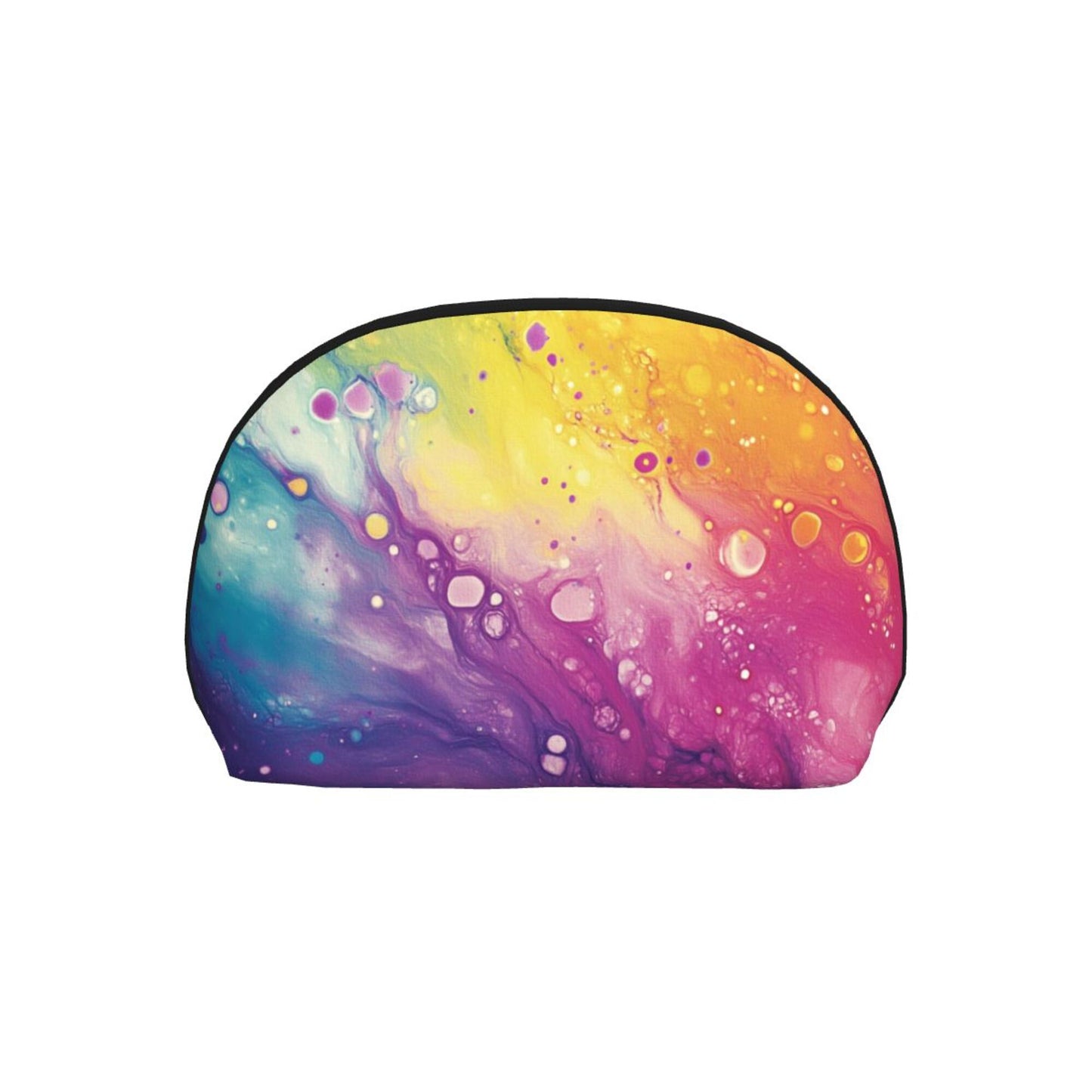 Colorful Fluid Art Makeup Bag Set｜Waterproof Travel Cosmetic Pouch Duo