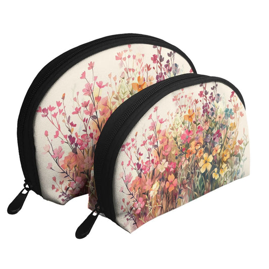 Floral Meadow Cosmetic Bag Set｜Chic Artistic Waterproof Makeup Pouches