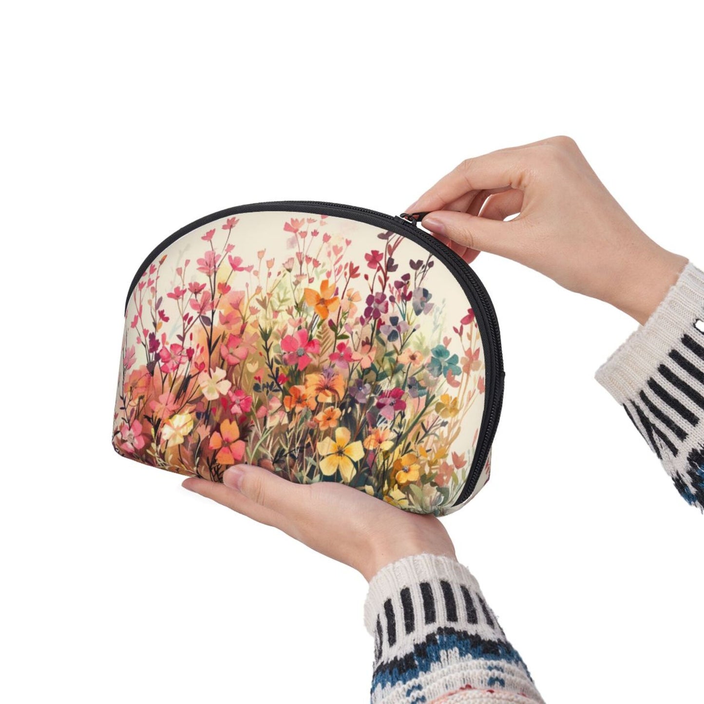 Floral Meadow Cosmetic Bag Set｜Chic Artistic Waterproof Makeup Pouches